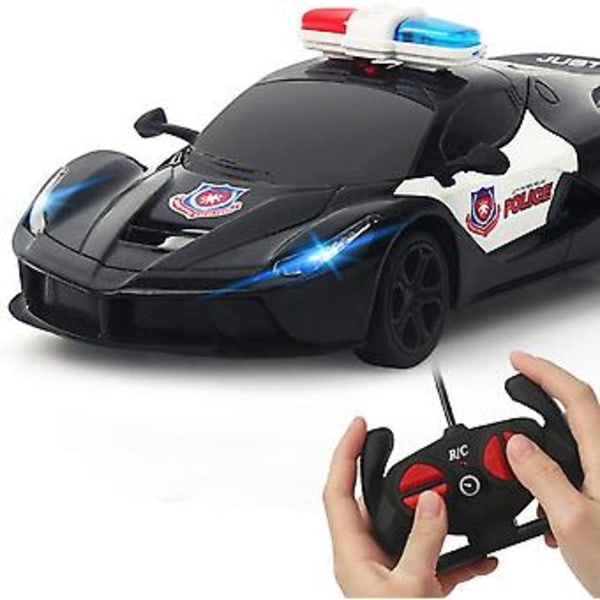 Kaukosäädöllä ohjattava auto 1/24 Rc Poliisiauto Sähköinen Poliisiauto Leikkikalut Lapsille Pojille Syntymäpäivälahjat Esiopetusikäisille Leikkiautot Taaperoille Leikkikalut 4-5-vuotiaille Pojille Rc Ca