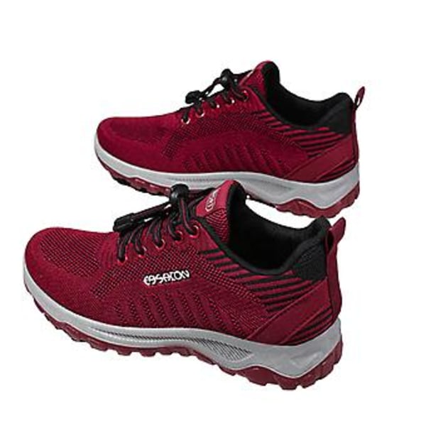Sneakers för Äldre Kvinnor Andningsbara Halksäkra Gummisulor för Bergsklättring Camping (38)