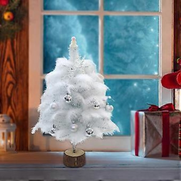Mini Julgran Konstgjord Gran Födelsedagspresent Bordsdekoration för Helgdagar 45cm(60cm)