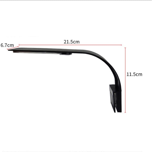 (hvid) Akvarie Lys LED Lampe Hvid og Blå Nano Clip Belysning til Fisk Planter 23-50 cm