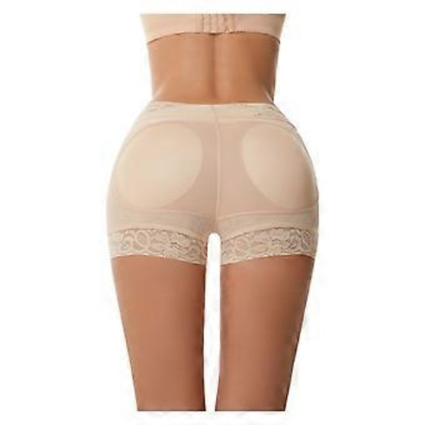 Truser for kvinner, høy midje, sømløs rumpehevende truse, magekontrollshorts, flere størrelser tilgjengelig (XL Hvit)