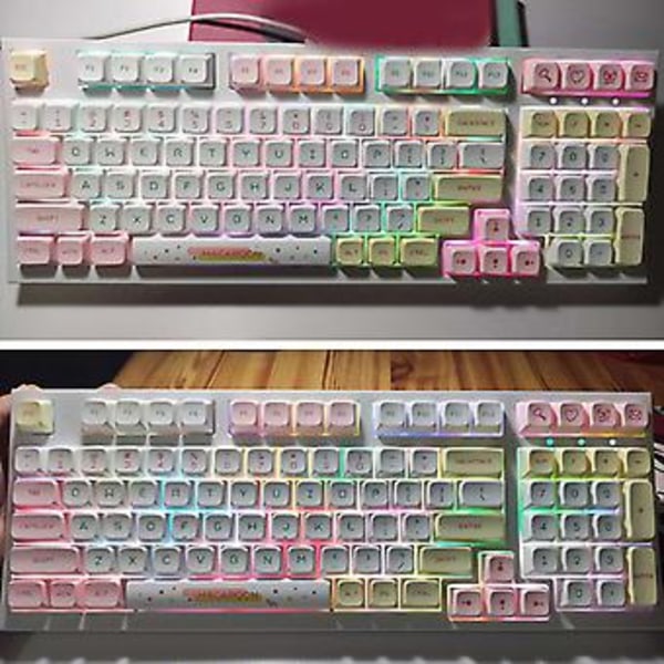 146 Taster DYE-SUB Keycap XDA Macaron Taster for Mekaniske Tastaturbrytere