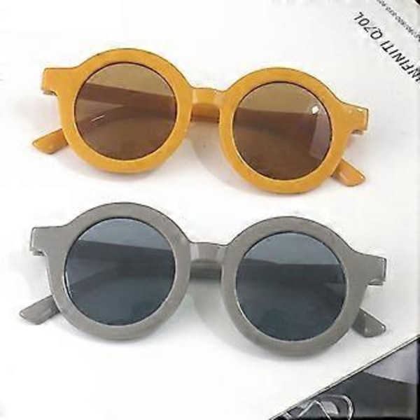Korea Unisex Candy Farver Solbriller Søde Børnemode Søde Anti-uv Briller (sort)