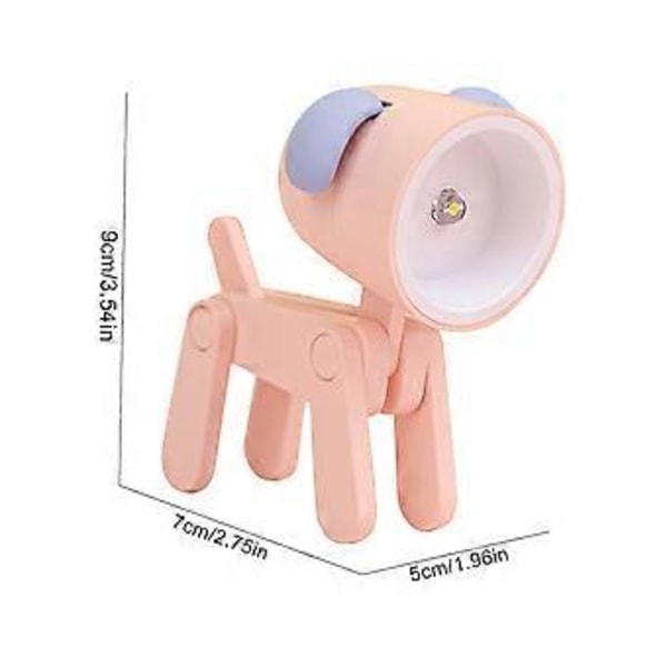 Söt Nattlampa för Husdjur, Portabel Högkvalitativ Mini Telefonhållare, Kreativ Present, Ögonskyddande LED Skrivbordslampa (Gul)
