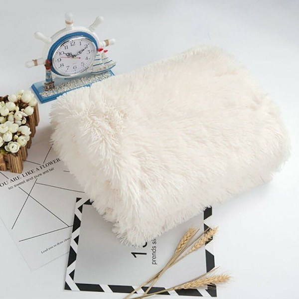 (grå, 130X160CM) Ternet Super Soft Fleece Tæppe Mikrofiber Thro