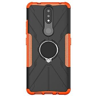 Nokia 2.4:lle PC + TPU suojakotelo (Oranssi)