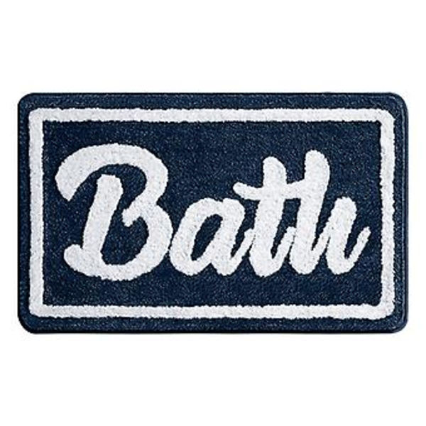 Kylpyhuoneen matto Happy Bathing paksuuntunut kylpyhuoneen imukykyinen matto - Tummansininen 50*80cm