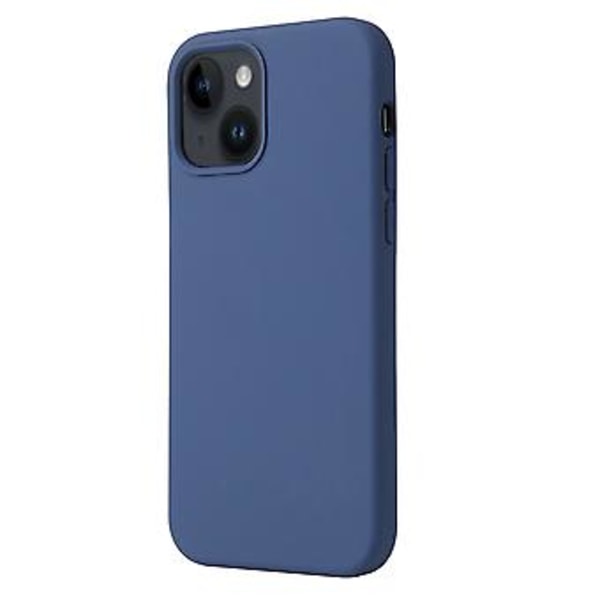 Flytande Silikon Mobilskal för iPhone 15 Plus (Blå)