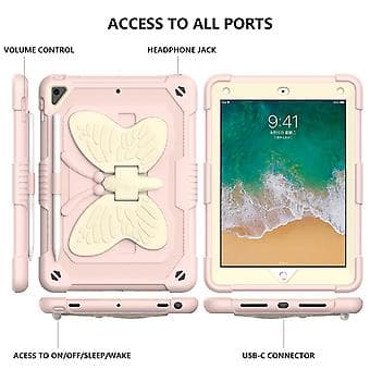 PC + Silikon Etui for iPad 9.7 2018 & 2017 / Pro 9.7 tommer (Rosa)