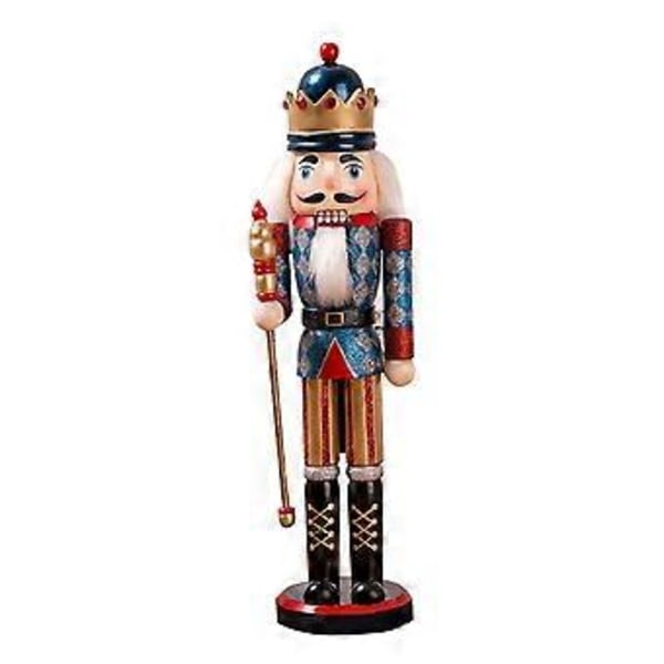Nøtteknekker Soldat Ornamenter 38cm Nøtteknekker Figur Tre Ornamenter for Hjemmet Jul Fest Dekorasjon Nyttårsgaver for Barn