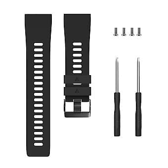 Silikoninen ranneke Garmin Forerunner 35:lle (Musta)
