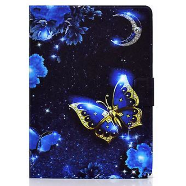 Fargerik Tegning PU Tablettveske For Lenovo Tab P11 Gen 2 (Blå Sommerfugl)