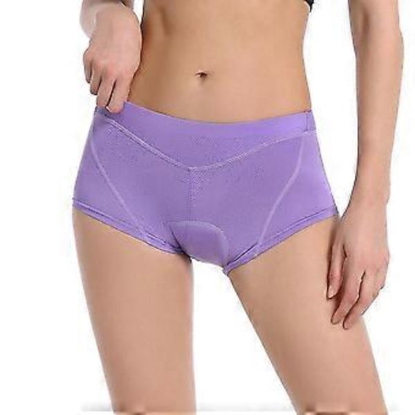Maastopyöräilyhousut Kolmiohousut Hengittävät Iskunkestävät 3D-silikonihousut (L violetti)