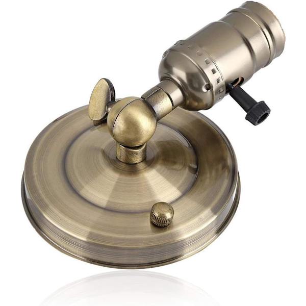 E26 Retro Edison Lysholder, Industriell Retro Vegglampe med Justering