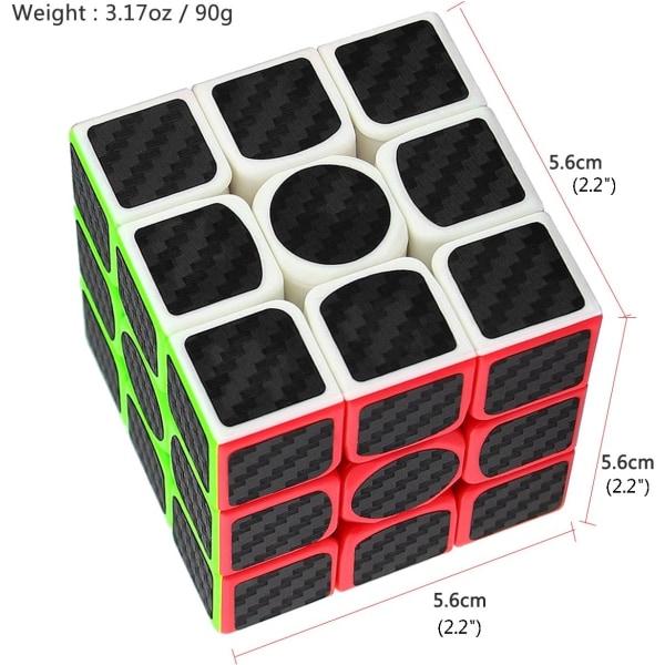 Puzzle Cube 3x3x3 Ny Cubo Ultra Fast Carbon Fiber-klistremerke