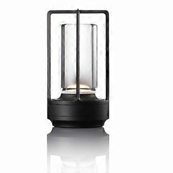 Ambient Light Sett med 2 Trådløse Bordlamper for Soverom med 1500 Mah Oppladbart Batteri og Dimming. (Svart)