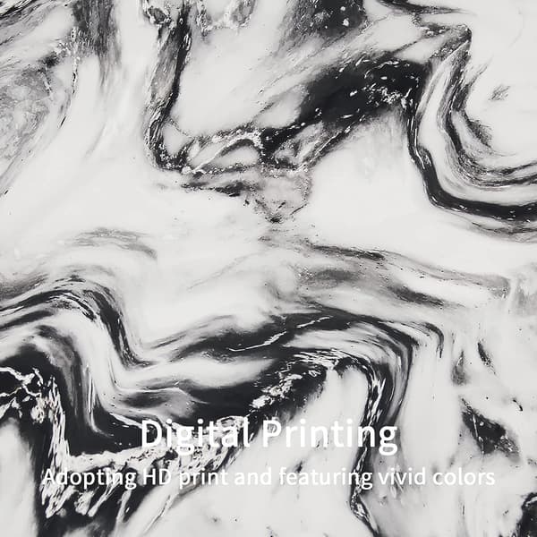 1PC Svart Marmor Duschdraperier, Modern Abstrakt Duschdraperi