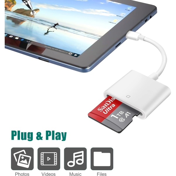 USB C SD-kortläsare, Typ C-enhet Minneskortläsare SD-kort Re