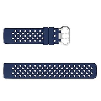 For Fitbit Charge 3 / 4 Hult Silikonrem (Mørk Blå)