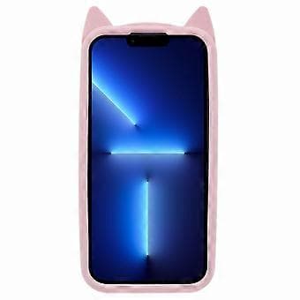 Støtsikkert deksel til iPhone 13 Pro Max Mykt silikontelefondeksel 3D bart katt telefondeksel