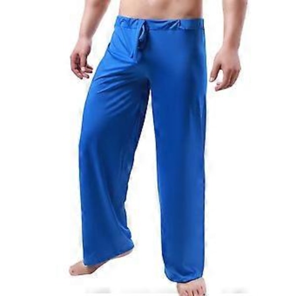 Yoga Byxor Herr Dragsko Sport Andningsbara Enfärgade Sportbyxor Herr Kläder (3XL blå)
