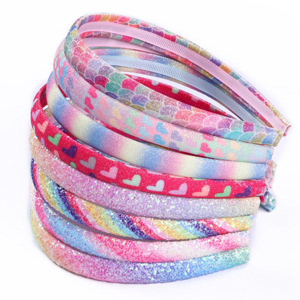 Rainbow Pannband 8 Styck Sweet Hairband Barn Pannband För Gi