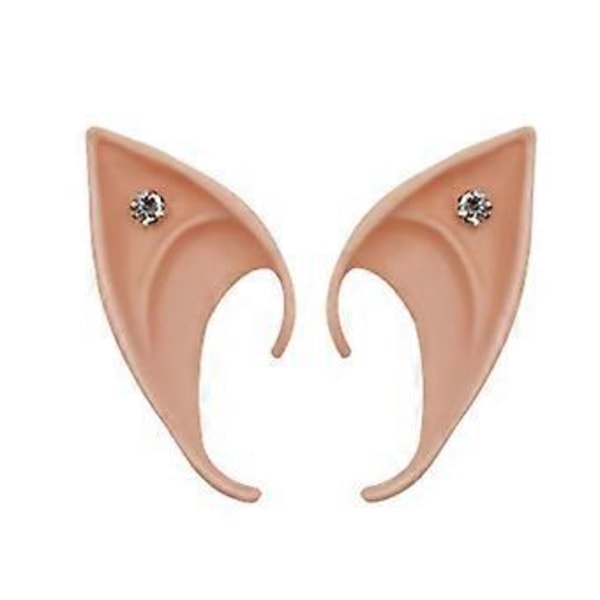 1 Par Alveører Realistisk Høy Simulering Myke Scenerekvisitter Halloween Cosplay Silikon Alveører for Prom QinHai(One Size B )