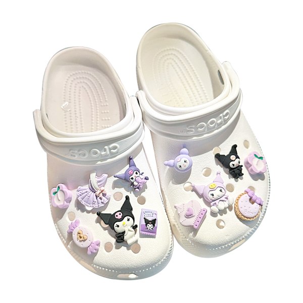 12 st Candy Kurome skoprylar för Croc Charms för tonåringar Man