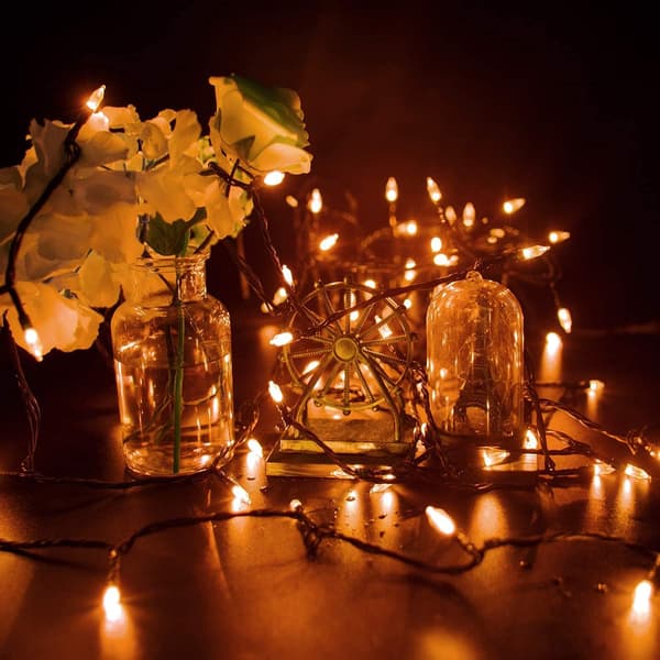 Oranssit ulkovalot, 66 jalkaa 200 LED-jouluvaloa 8 Li