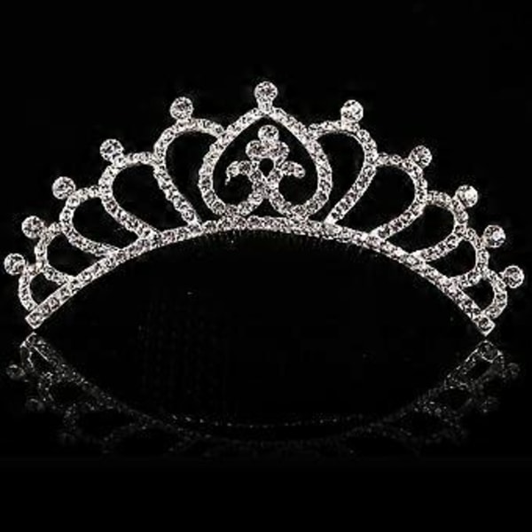 Mini Prinsessan Kruunu Kampa Rhinestone Lasten Hiusten Kampa Kiiltävä Helmi Pääkoriste Syntymäpäivä Hiusten Koriste Koristeelliset Hiusten Tarvikkeet Tytöille (tyyli 6)