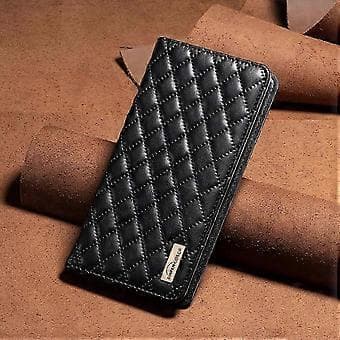 Til Redmi Note 14 Pro 5G / Note 14 Pro+ 5G Diamant Gitter Magnetisk Læder Flip Telefon Cover (Sort)