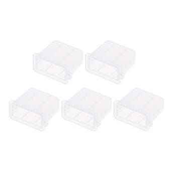 5 st USB Typ A Hane Anti-Damm Plugg Stopplock Skydd (Vit)