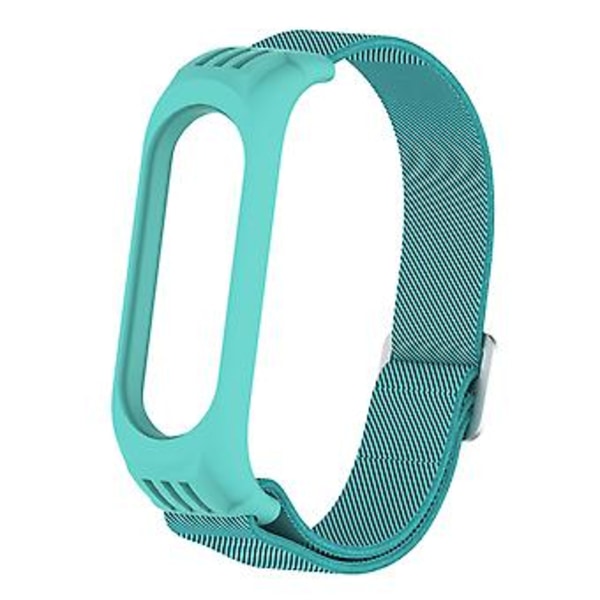 For Xiaomi Mi Band 3 / 4 / 5 Twill 8-formet spenne armbånd (Havgrønn)