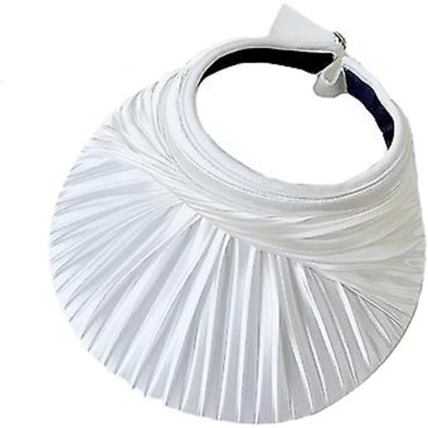 Solhat til kvinder med bred skygge, sommer, UPF 52+, UV-beskyttelse, foldebar, strand, sport, plisseret kasket