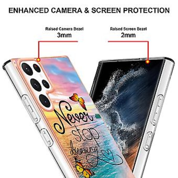 Elektropläterad TPU-fodral för Samsung Galaxy S22 Ultra 5G (flerfärgad)