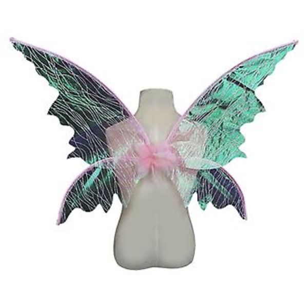 100% Nya, Älvvingar Vuxen Älvvingar för Kvinnor Flickor Fjärilsvingar Glittrande Skira Vingar Cosplay Födelsedagsfest Halloween Kostymer NYA (Rosa)