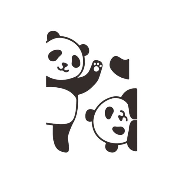 1 kpl vinyyli-kytkinteippejä, Panda-kuvio