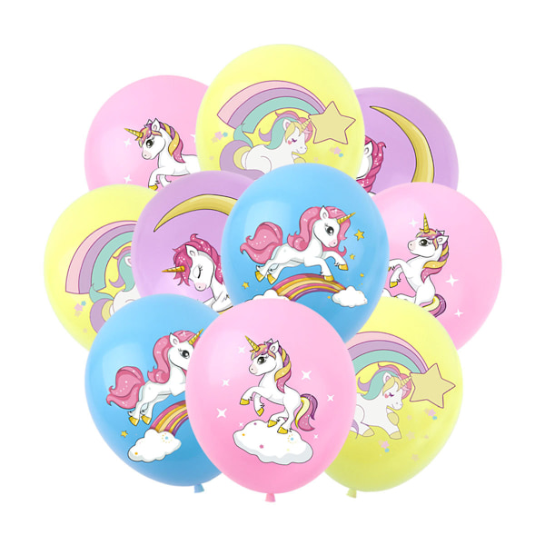 36-dels Unicorn Dekorationssats, Unicorn-tema Partyballonger, Unic