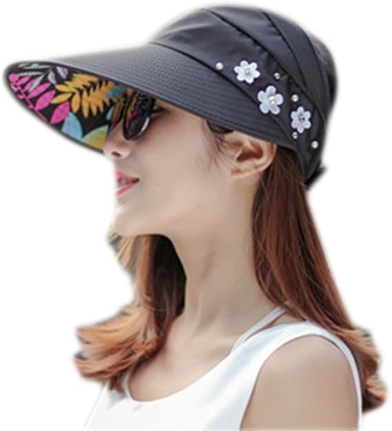 Kvinners Sol Visor Caps Pustende Foldbar Baseball Cap Sommer An