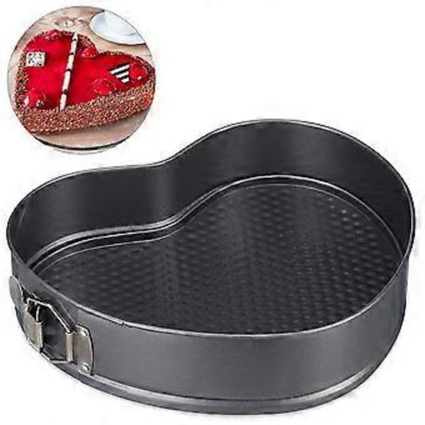 Mini Hjertebageform Hjerte Springform Lille, Non-stick Belagt, Lækagesikker, Bageform