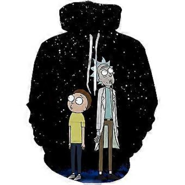 Rick and Morty 3D digitalt printet sweatshirt med hætte herre sweatshirt varmeoverførsel sweatshirt -NMAOV(3XL style 8)