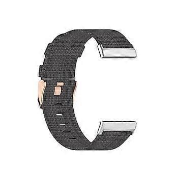 Vaihtohihna Fitbit Versa 3/Sense -kelloon, nylonkangasmateriaali (tummanharmaa)