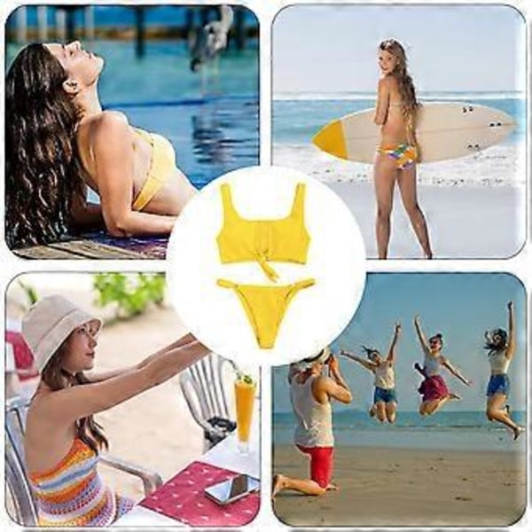 Naisten bikinit uimapuku kaksiosainen, olkaimellinen bikinit uimapuku kaksiosainen uimapuku