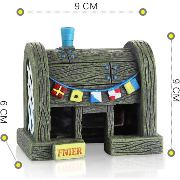 Set med 3 Spongebob Squarepants akvariedekorationer