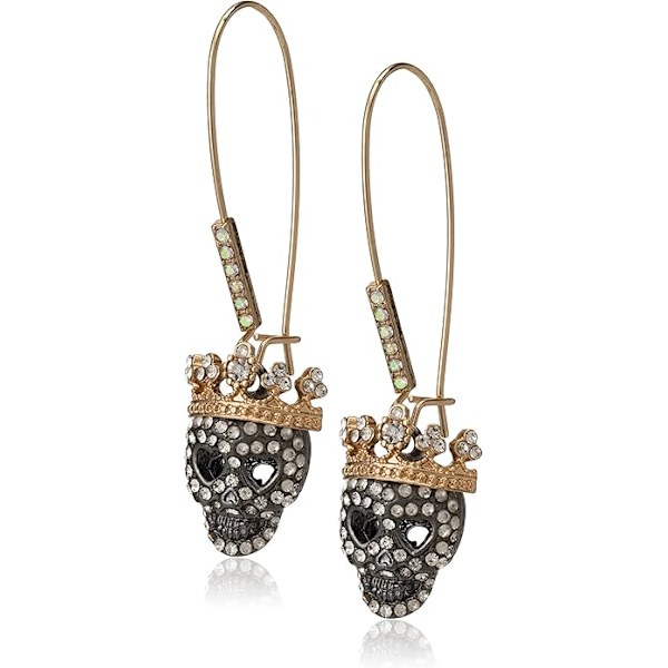 Pave Skull Dangle Ørepynt