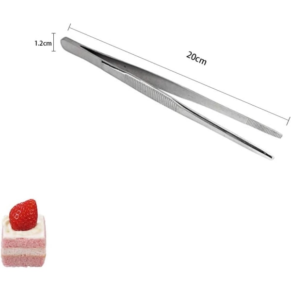 20cm 304 rustfrit stålkøkkentænger, køkkentænger, køkken T