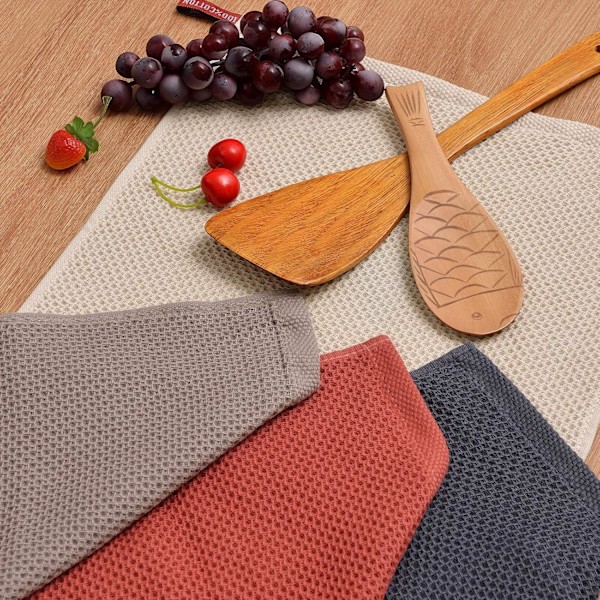 Vaffelvævet Køkkenhåndklæde - Dish Towel - Håndklæde til Opvask - Perfekt til Hjemmet