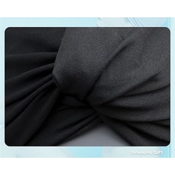 1 st Plisserad Långt Hår Simmössa för Kvinnor - Elastisk Simning