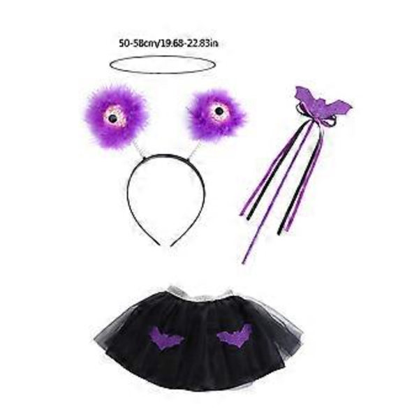 Halloween Silmäpallo Panta Lepakkohame Taikasauva Halloween-asuset Silmäpallo Päähine Halloween Cosplay Juhliin (hame)