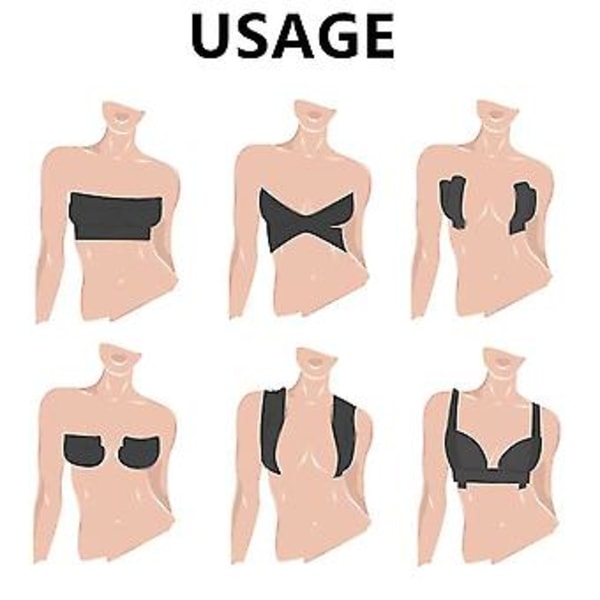 Elastiskt Bekvämt Brösttejp Strapless Vattentätt För Bröstlyft (5cm*5m Hudfärg)
